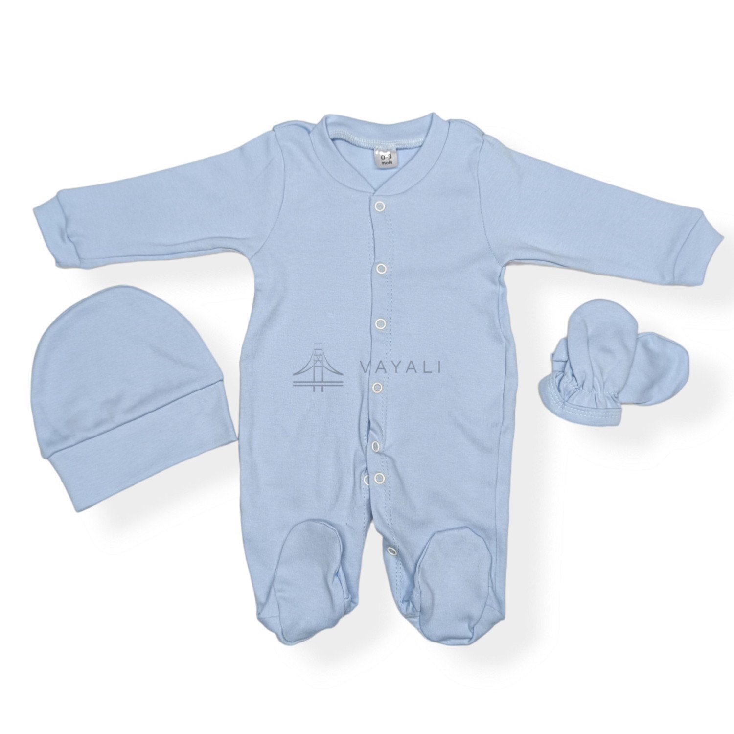 Set bebe 3 pieces bonnet gant et pyjama Set bonnet gant et pyja