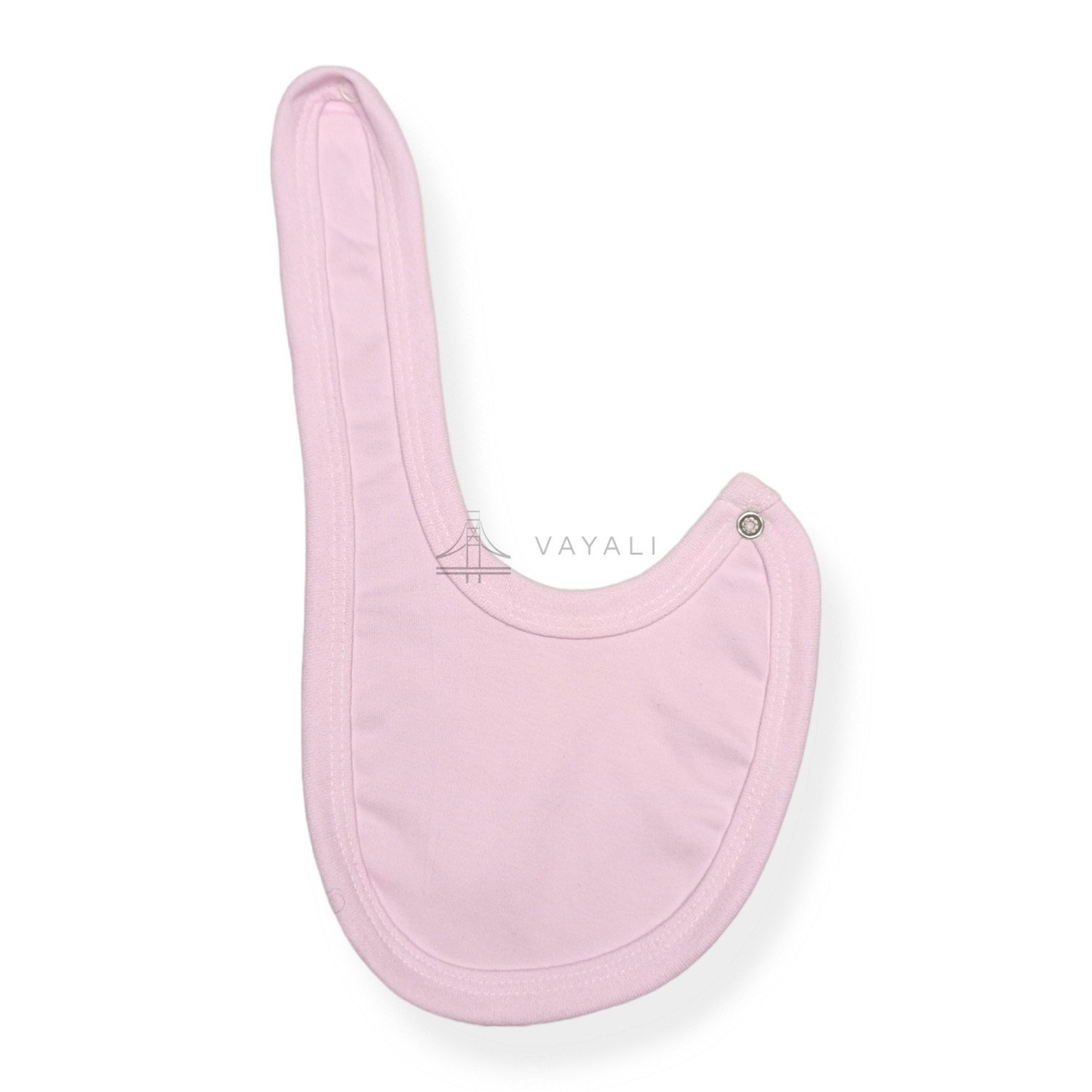 Bavoir Bébé Fille En Tissu Doux Blanc Et Col Rose, Poche En Toile Aida À Broder, Protège Les