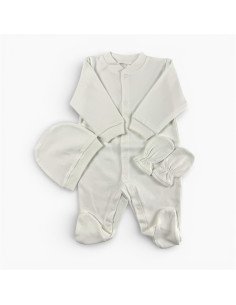 Set bébé 3 pièces : bonnet, gant et pyjama 2