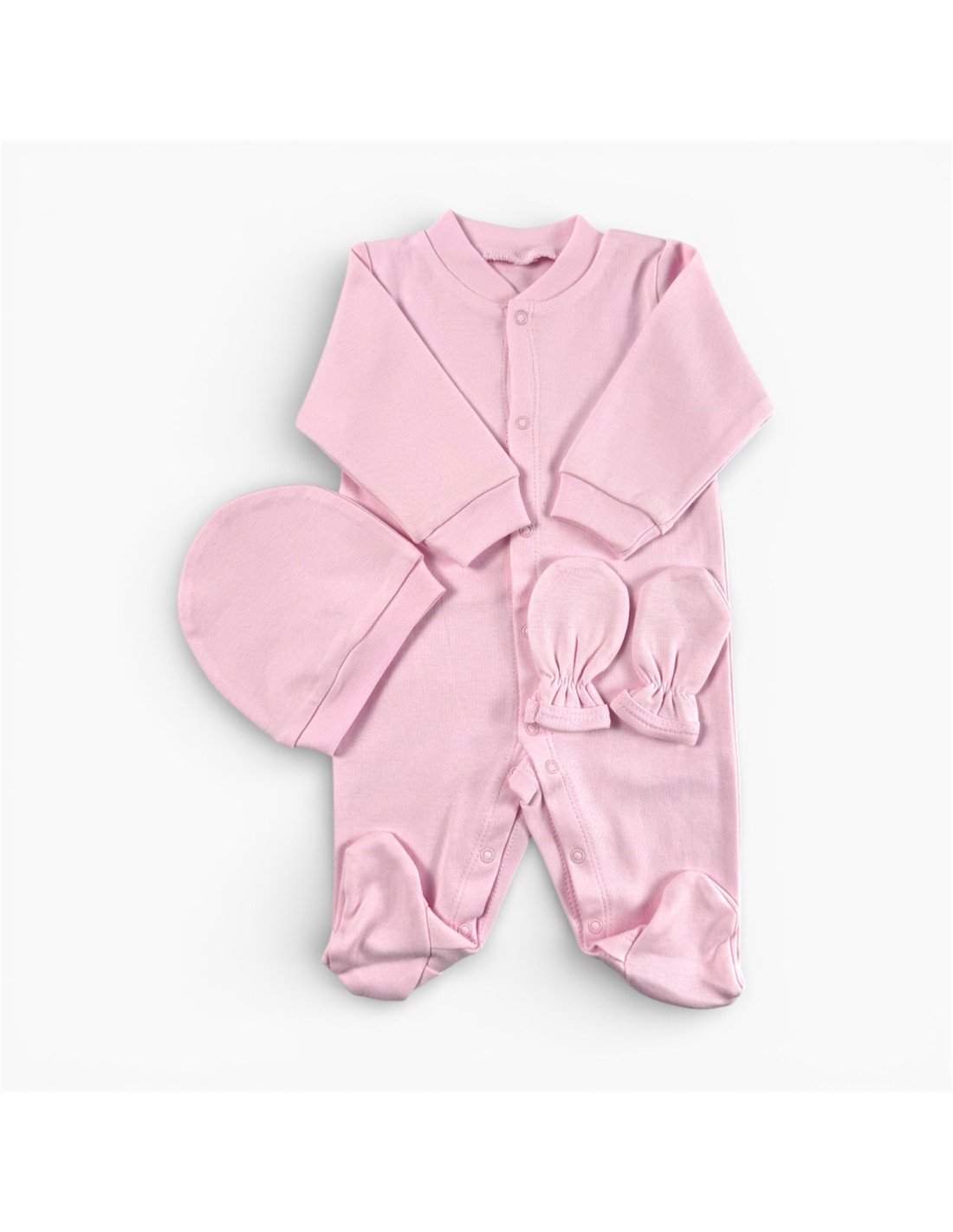 Set bébé 3 pièces : bonnet, gant et pyjama