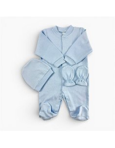 Set bébé 3 pièces : bonnet, gant et pyjama 2